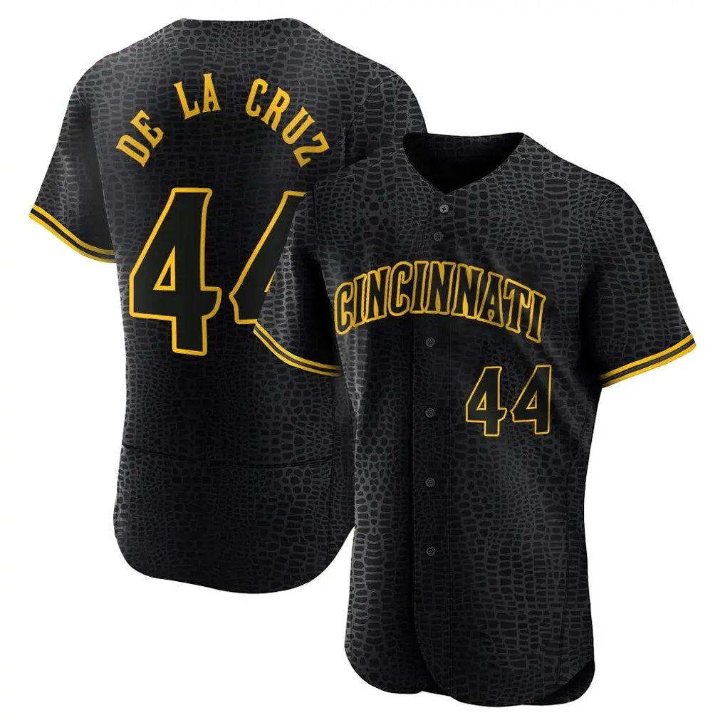 Trusc C.Reds #44 Elly De La Cruz Player Black Snake Skin City Limited Elite Home Stitched Jerseys