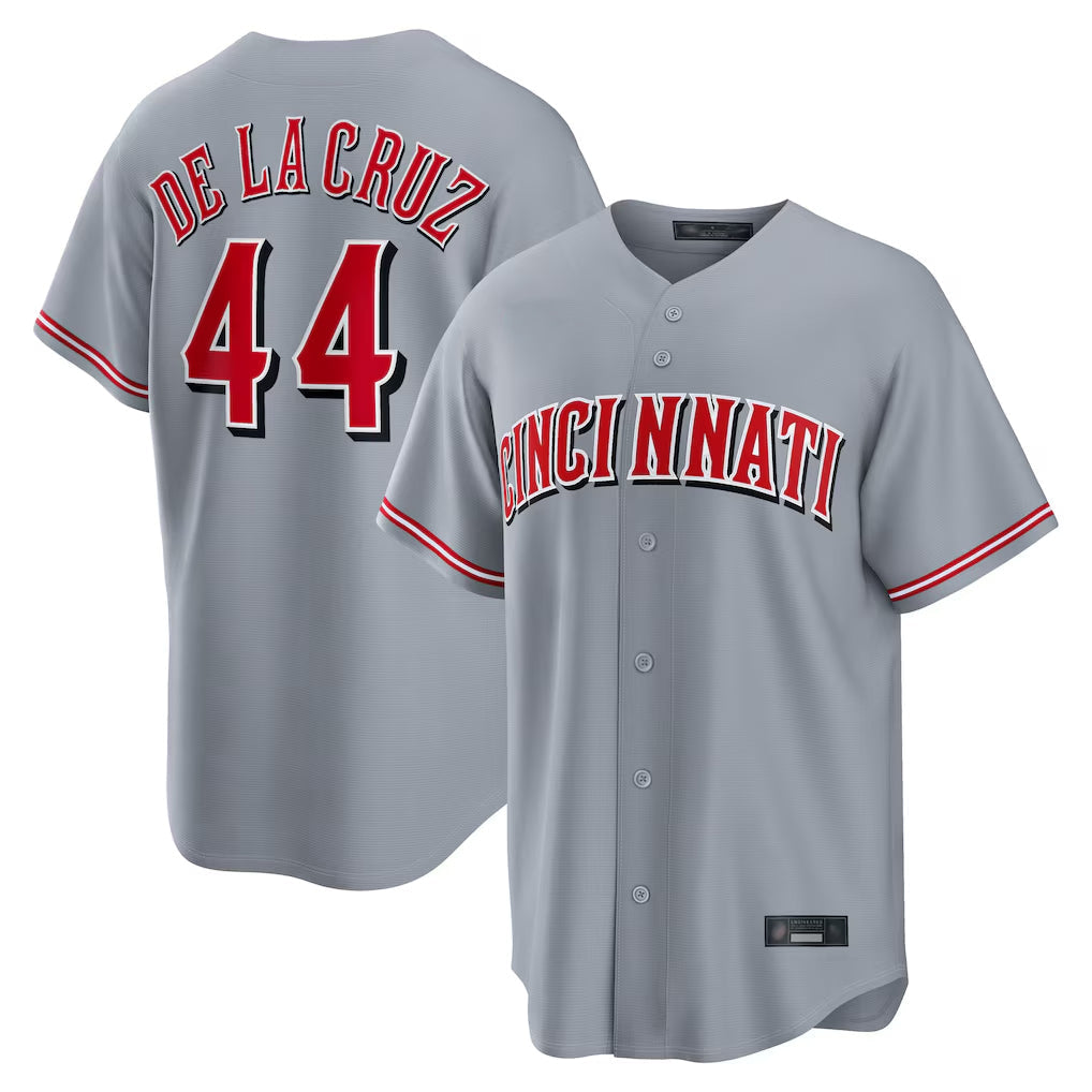 Trusc C.Reds #44 Elly De La Cruz Player Gray Home Game Stitched Jerseys