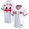 Trusc C.Reds #44 Elly De La Cruz Player White Cooperstown Collection Limited Stitched Jerseys