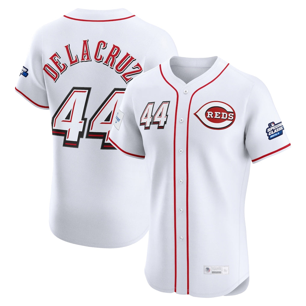 Trusc C.Reds #44 Elly De La Cruz Player White Speedway Classic Limited Elite Home Stitched Jerseys