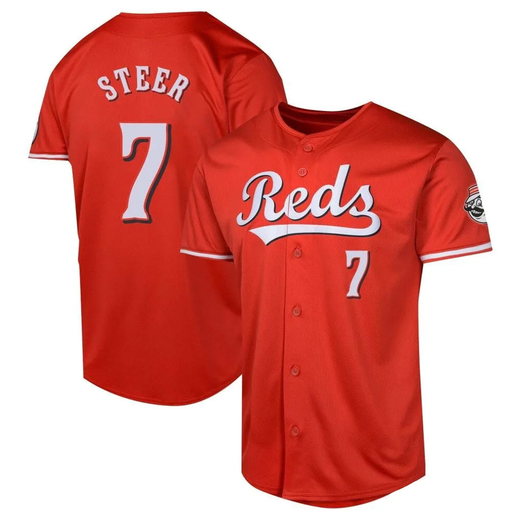 Trusc C.Reds #7 Spencer Steer Player Red 2026 City Connect Limited Home Stitched Jerseys