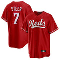 Trusc C.Reds #7 Spencer Steer Player Red Home Game Stitched Jerseys