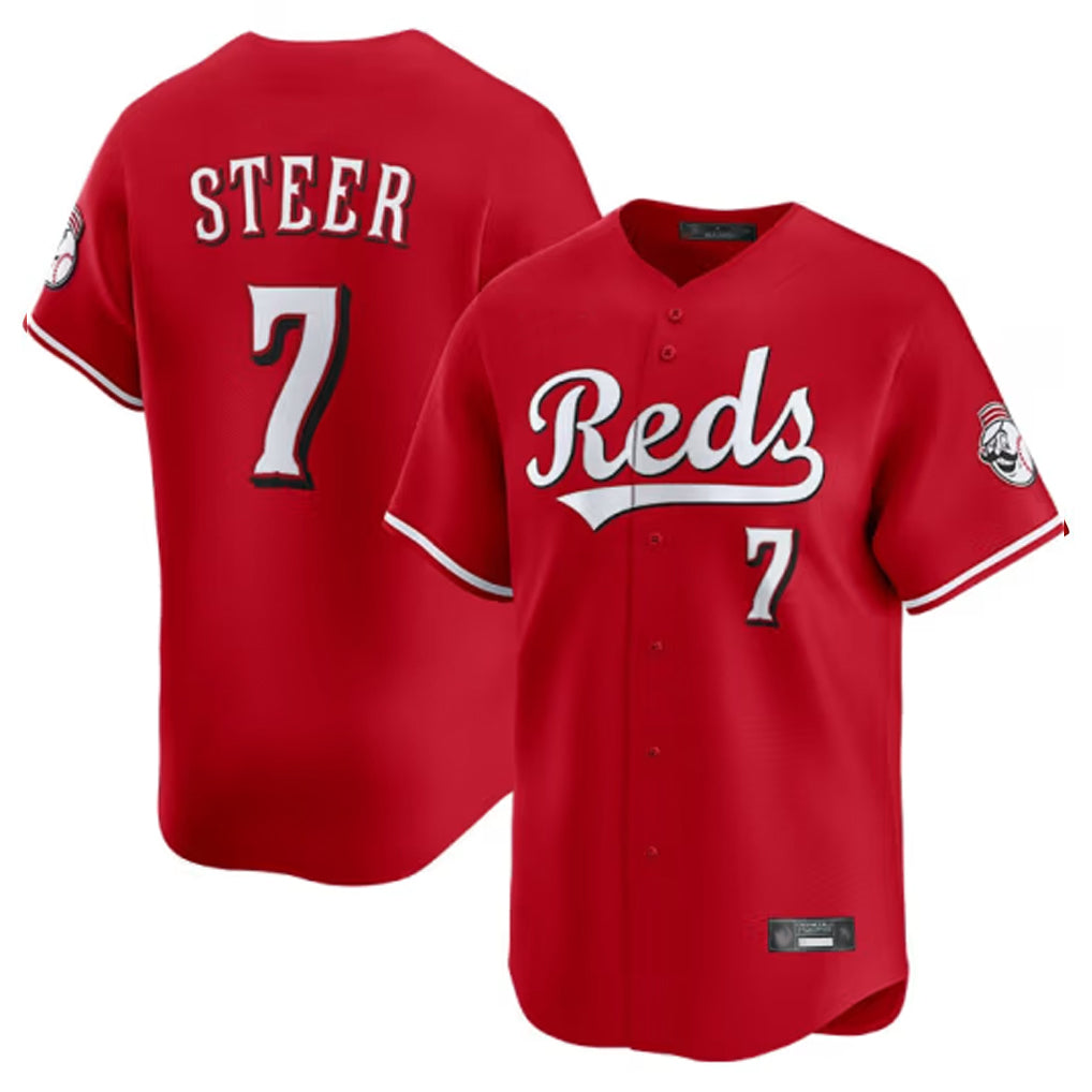 Trusc C.Reds #7 Spencer Steer Player Red Home Limited Stitched Jerseys