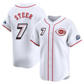 Trusc C.Reds #7 Spencer Steer Player White Speedway Classic Home Limited Stitched Jerseys
