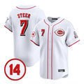 Trusc C.Reds #7 Spencer Steer Player White Vapor Premier Limited Home Stitched Jerseys