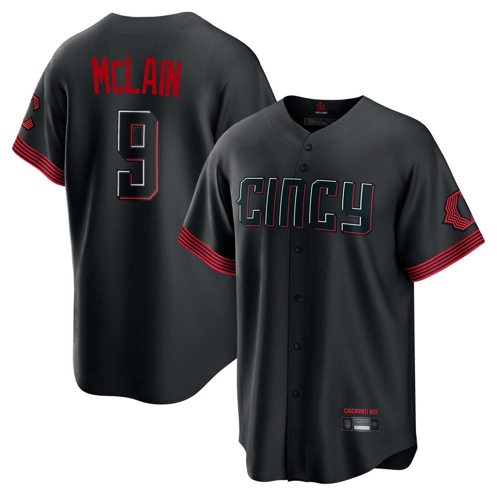 Trusc C.Reds #9 Matt McLain Player Black City Connect Home Game Stitched Jerseys