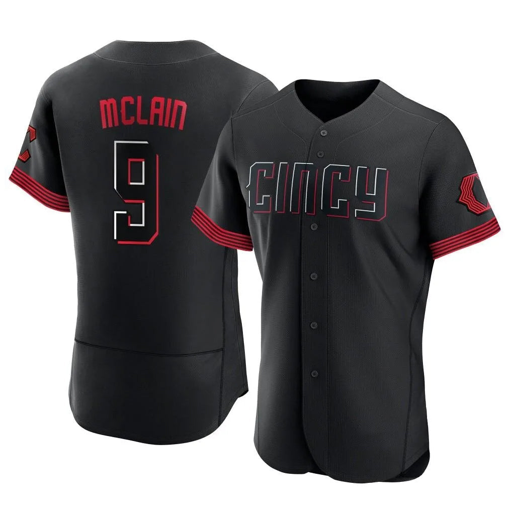 Trusc C.Reds #9 Matt McLain Player Black City Connect Limited Elite Home Stitched Jerseys