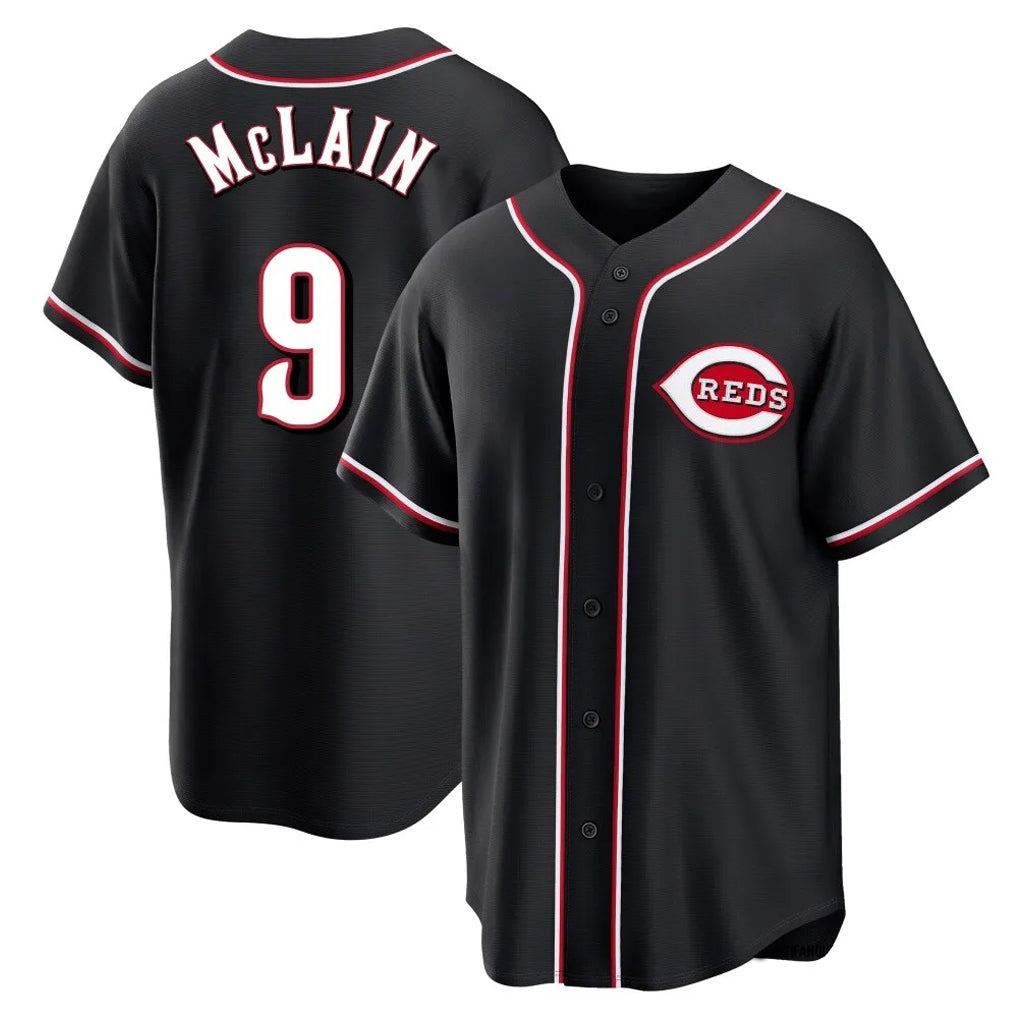 Trusc C.Reds #9 Matt McLain Player Black Fashion Out Home Game Stitched Jerseys