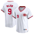 Trusc C.Reds #9 Matt McLain Player White Cooperstown Collection Limited T-shirt Home Stitched Jerseys
