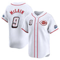 Trusc C.Reds #9 Matt McLain Player White Speedway Classic Home Limited Stitched Jerseys