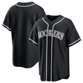 Trusc C.Rockies Black Fashion Out Home Game Blank Player Stitched Jerseys