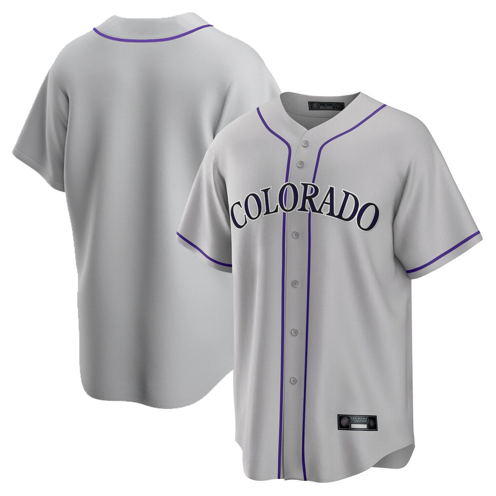 Trusc C.Rockies Gray Game Home Blank Player Stitched Jerseys
