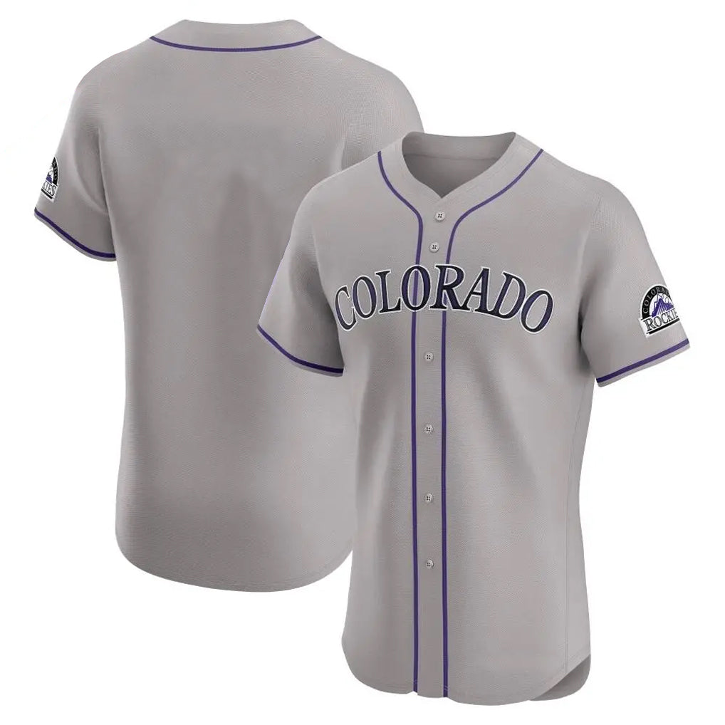 Trusc C.Rockies Gray Limited Elite Home Blank Player Stitched Jerseys