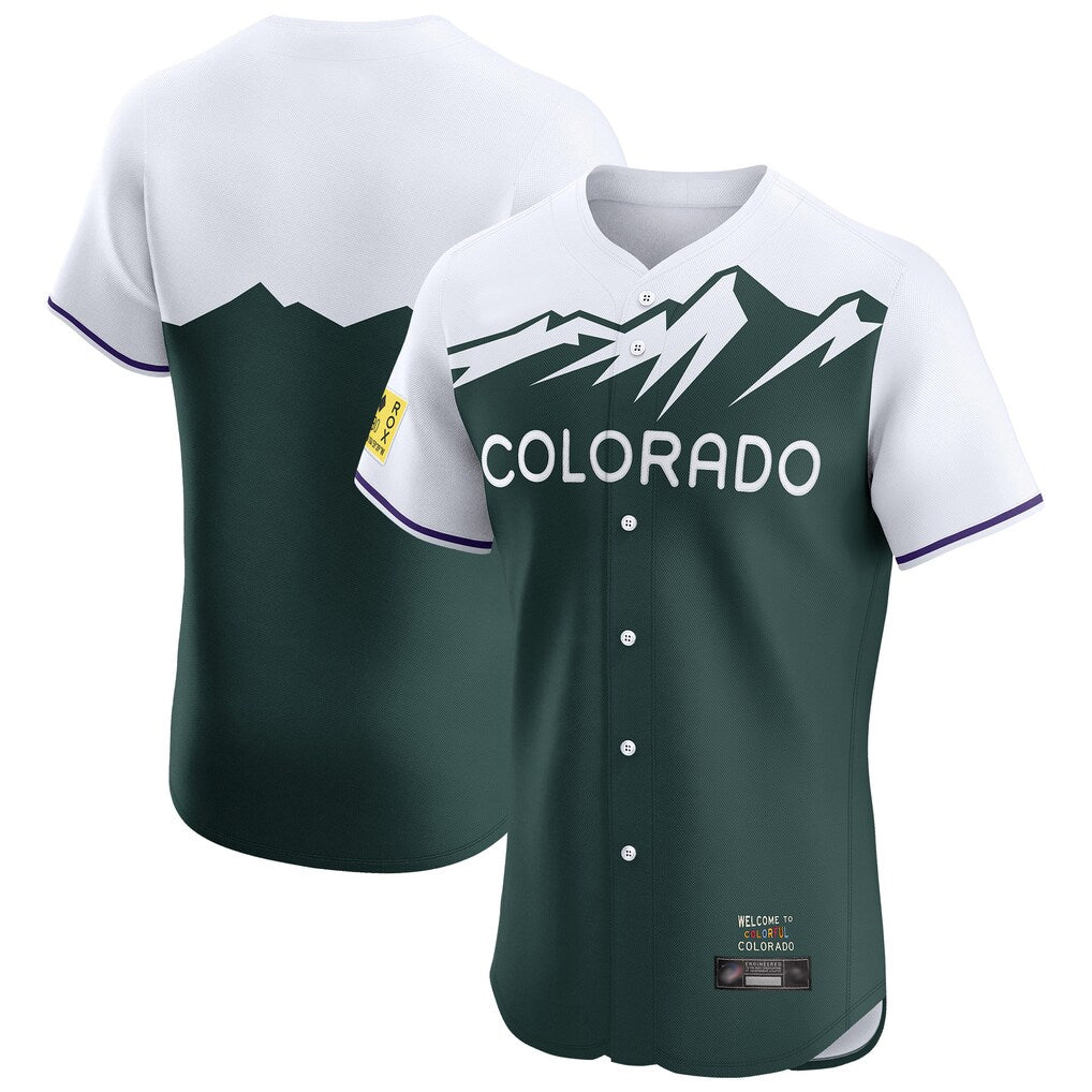 Trusc C.Rockies Green City Connect Limited Elite Home Blank Player Stitched Jerseys
