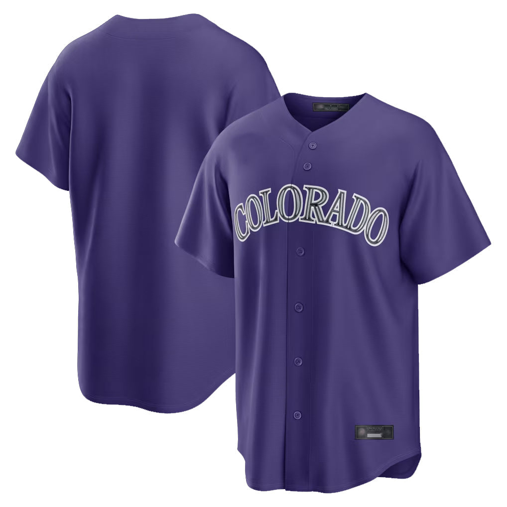 Trusc C.Rockies Purple Game Home Blank Player Stitched Jerseys
