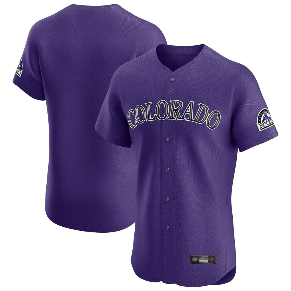 Trusc C.Rockies Purple Limited Elite Home Blank Player Stitched Jerseys