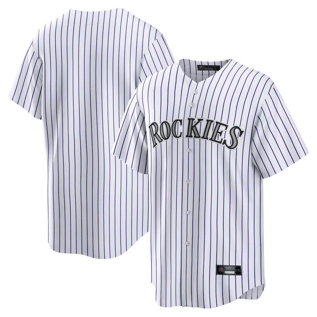 Trusc C.Rockies White Game Home Blank Player Stitched Jerseys