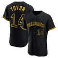 Trusc C.Rockies #14 Ezequiel Tovar Player Black Snake Skin City Limited Elite Home Stitched Jerseys