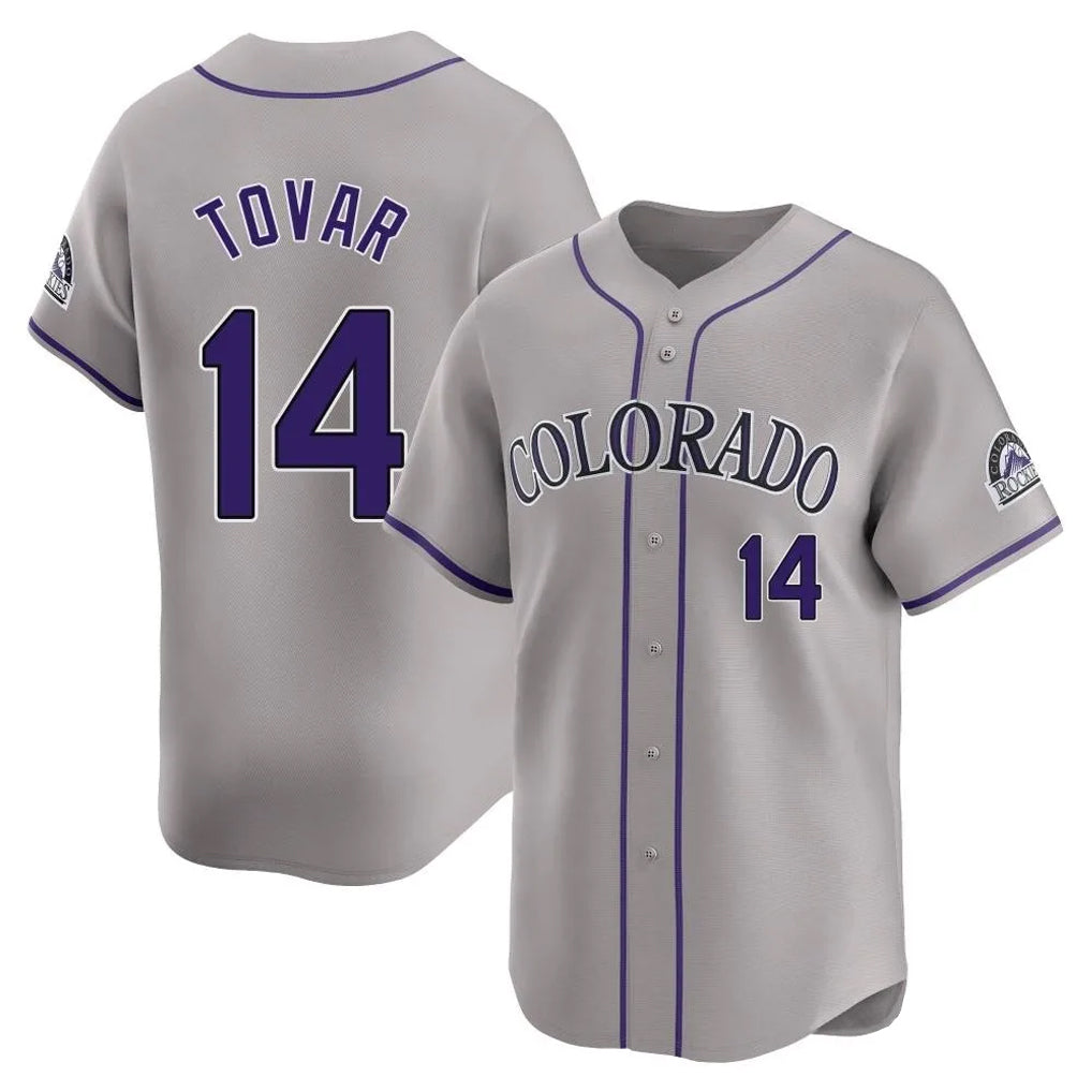 Trusc C.Rockies #14 Ezequiel Tovar Player Gray Limited Home Stitched Jerseys