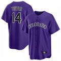 Trusc C.Rockies #14 Ezequiel Tovar Player Purple Game Home Stitched Jerseys