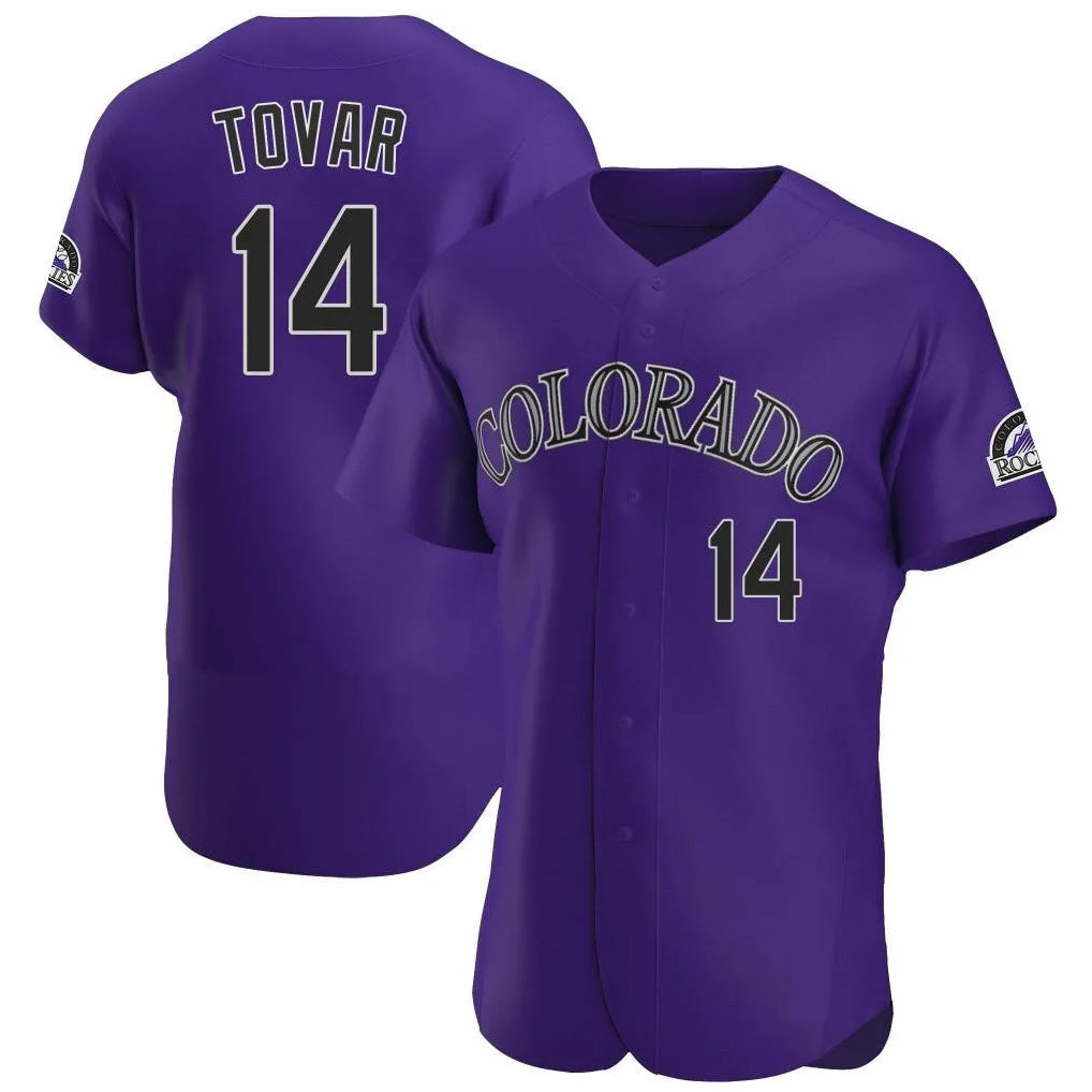 Trusc C.Rockies #14 Ezequiel Tovar Player Purple Limited Elite Home Stitched Jerseys