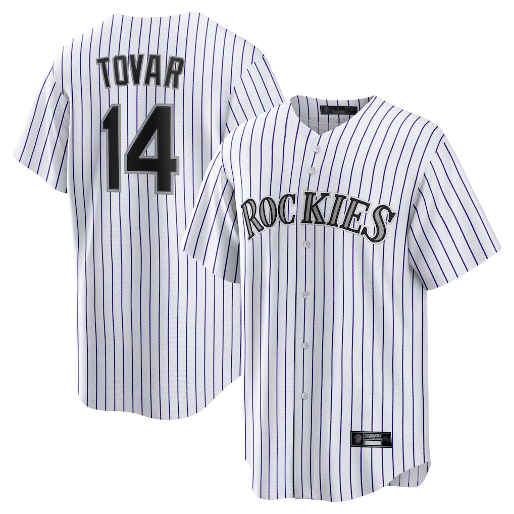 Trusc C.Rockies #14 Ezequiel Tovar Player White Game Home Stitched Jerseys