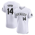 Trusc C.Rockies #14 Ezequiel Tovar Player White Limited Elite Home Stitched Jerseys