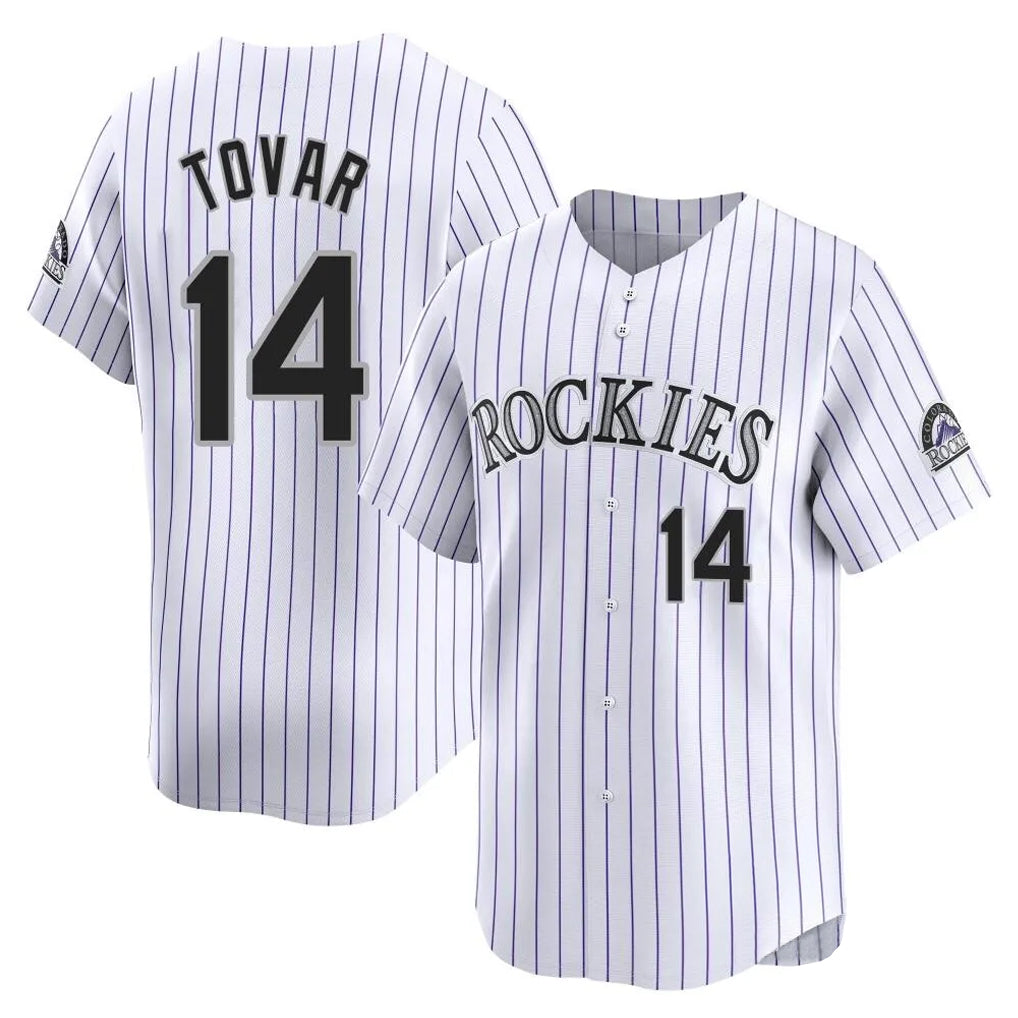 Trusc C.Rockies #14 Ezequiel Tovar Player White Limited Home Stitched Jerseys