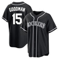 Trusc C.Rockies #15 Hunter Goodman Player Black Fashion Out Home Game Stitched Jerseys