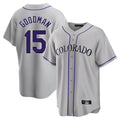 Trusc C.Rockies #15 Hunter Goodman Player Gray Game Home Stitched Jerseys