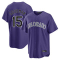 Trusc C.Rockies #15 Hunter Goodman Player Purple Game Home Stitched Jerseys