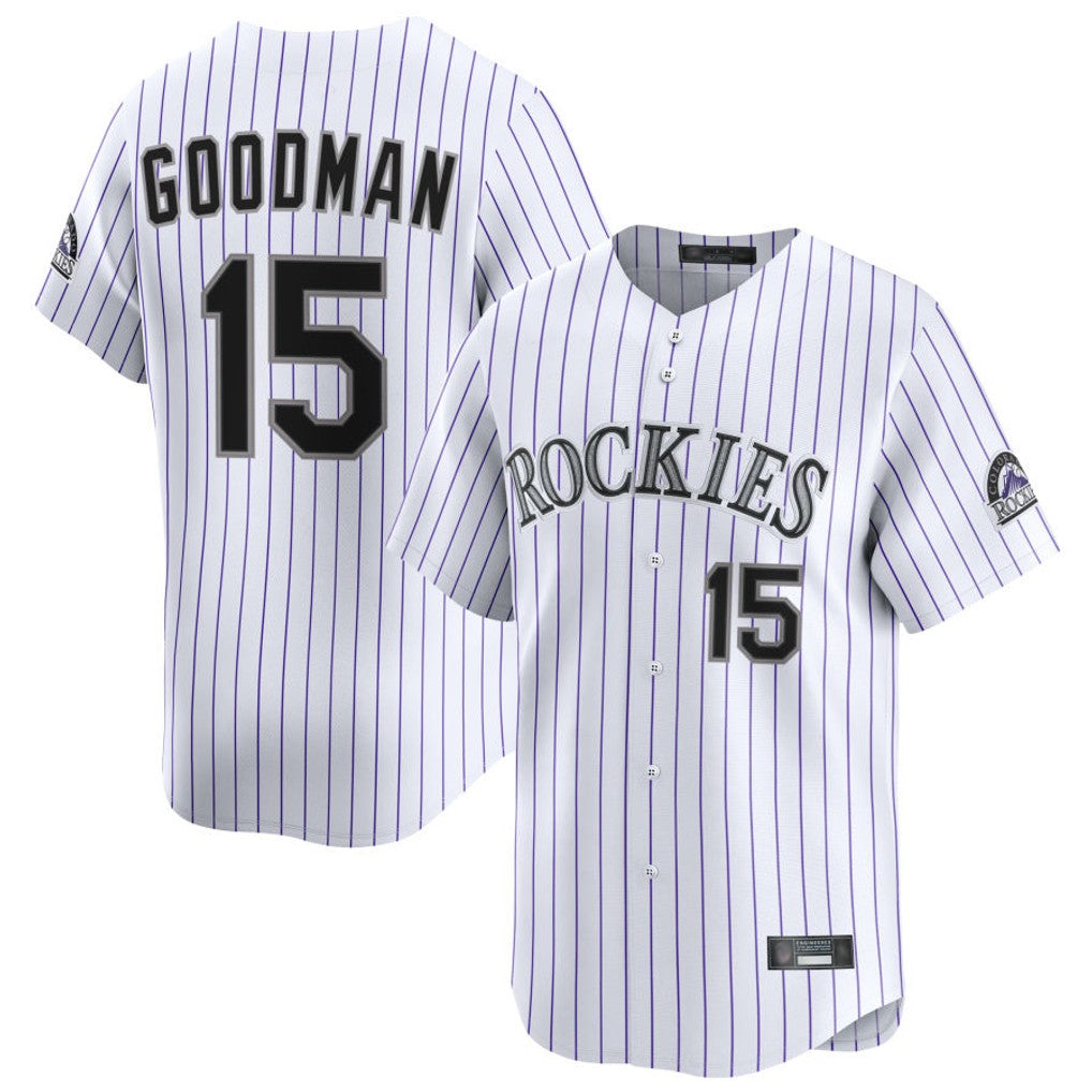 Trusc C.Rockies #15 Hunter Goodman Player White Limited Home Stitched Jerseys