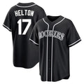 Trusc C.Rockies #17 Todd Helton Player Black Fashion Out Home Game Stitched Jerseys