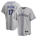 Trusc C.Rockies #17 Todd Helton Player Gray Game Home Stitched Jerseys