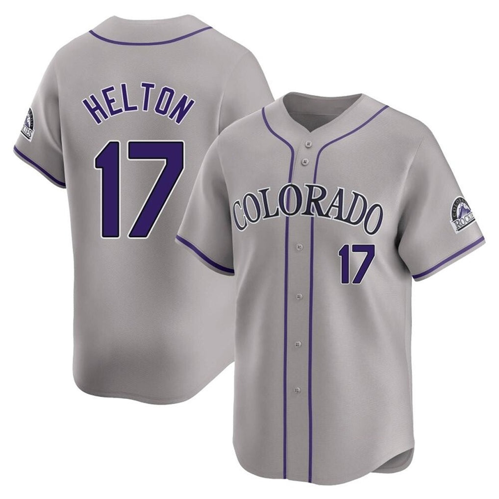 Trusc C.Rockies #17 Todd Helton Player Gray Limited Home Stitched Jerseys