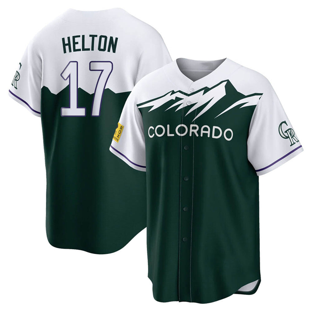 Trusc C.Rockies #17 Todd Helton Player Green City Connect Home Game Stitched Jerseys