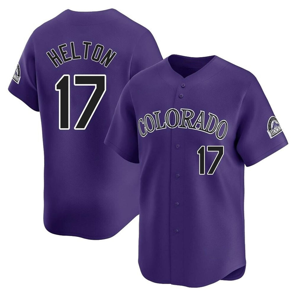 Trusc C.Rockies #17 Todd Helton Player Purple Limited Home Stitched Jerseys