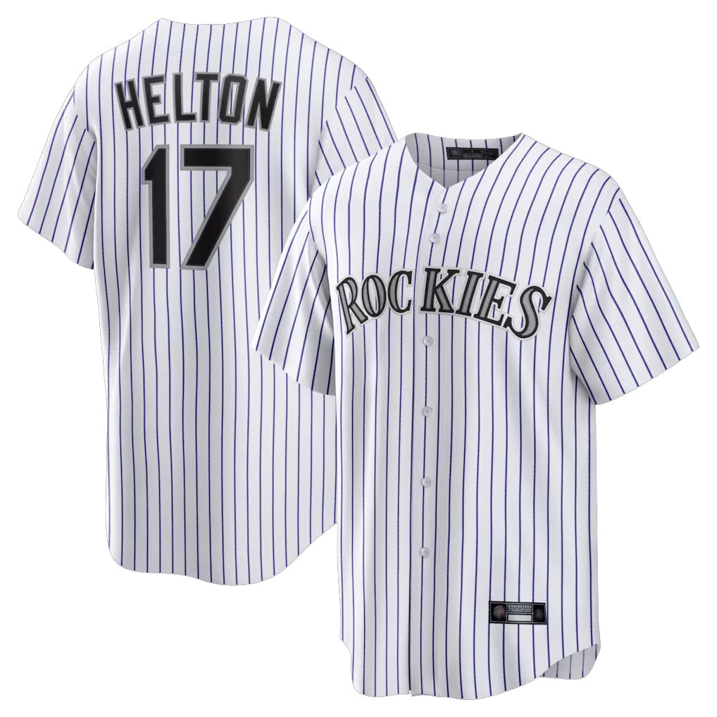 Trusc C.Rockies #17 Todd Helton Player White Game Home Stitched Jerseys