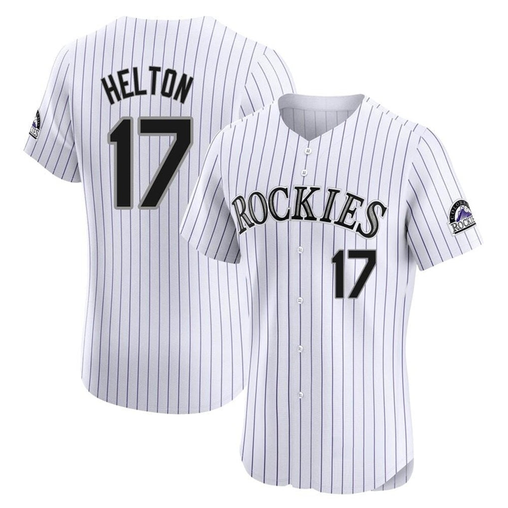 Trusc C.Rockies #17 Todd Helton Player White Limited Elite Home Stitched Jerseys