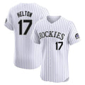 Trusc C.Rockies #17 Todd Helton Player White Limited Elite Home Stitched Jerseys