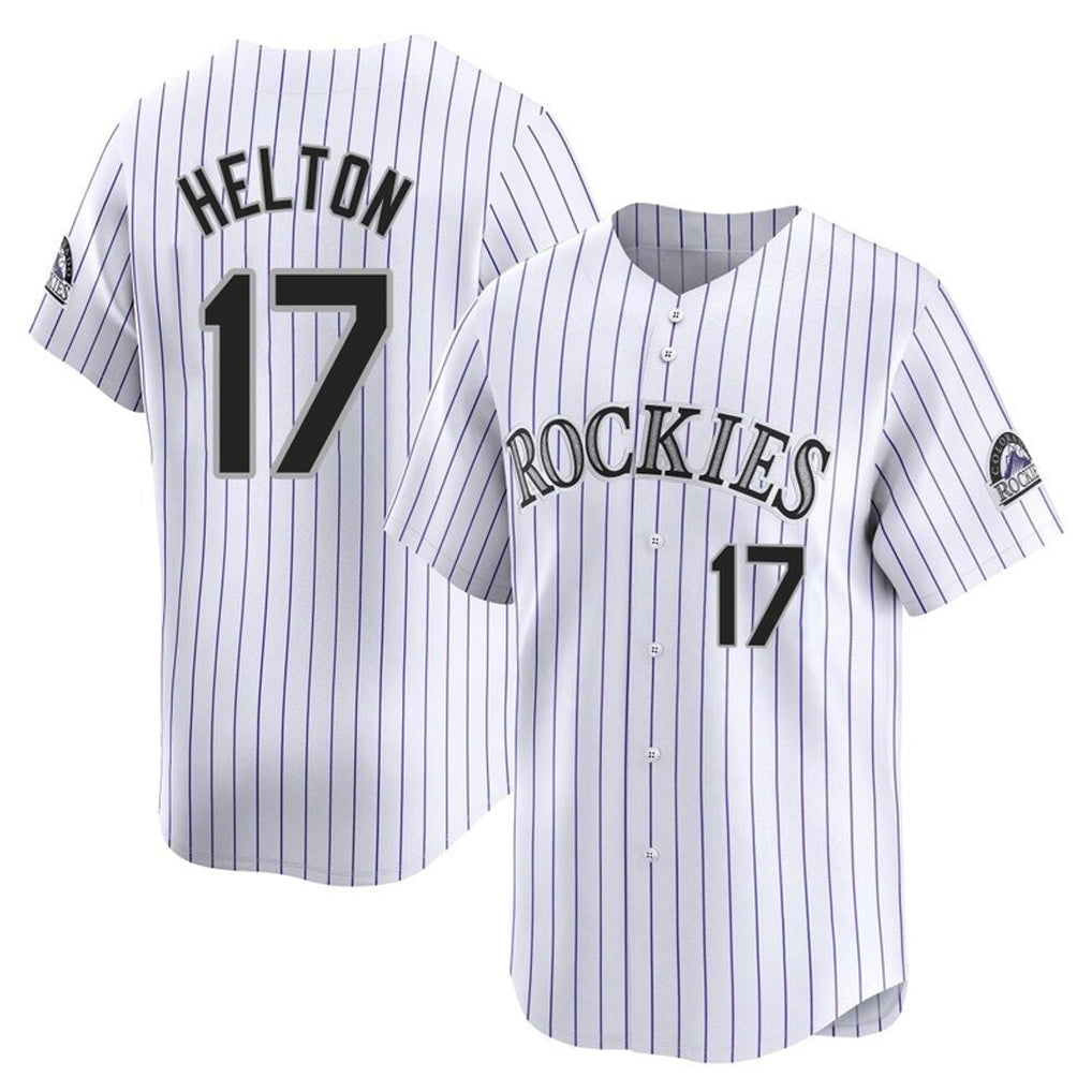 Trusc C.Rockies #17 Todd Helton Player White Limited Home Stitched Jerseys