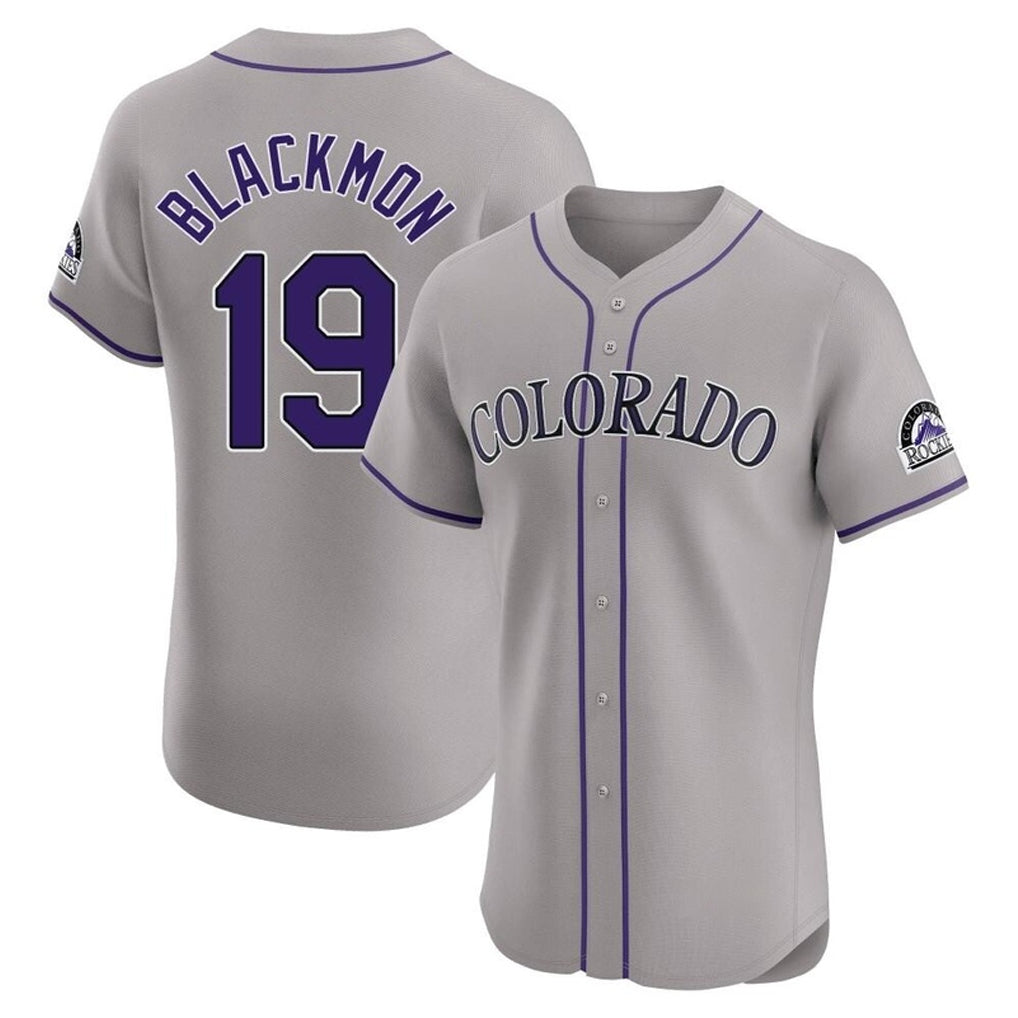 Trusc C.Rockies #19 Charlie Blackmon Player Gray Limited Elite Home Stitched Jerseys