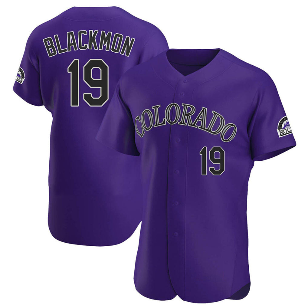 Trusc C.Rockies #19 Charlie Blackmon Player Purple Limited Elite Home Stitched Jerseys