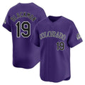 Trusc C.Rockies #19 Charlie Blackmon Player Purple Limited Home Stitched Jerseys