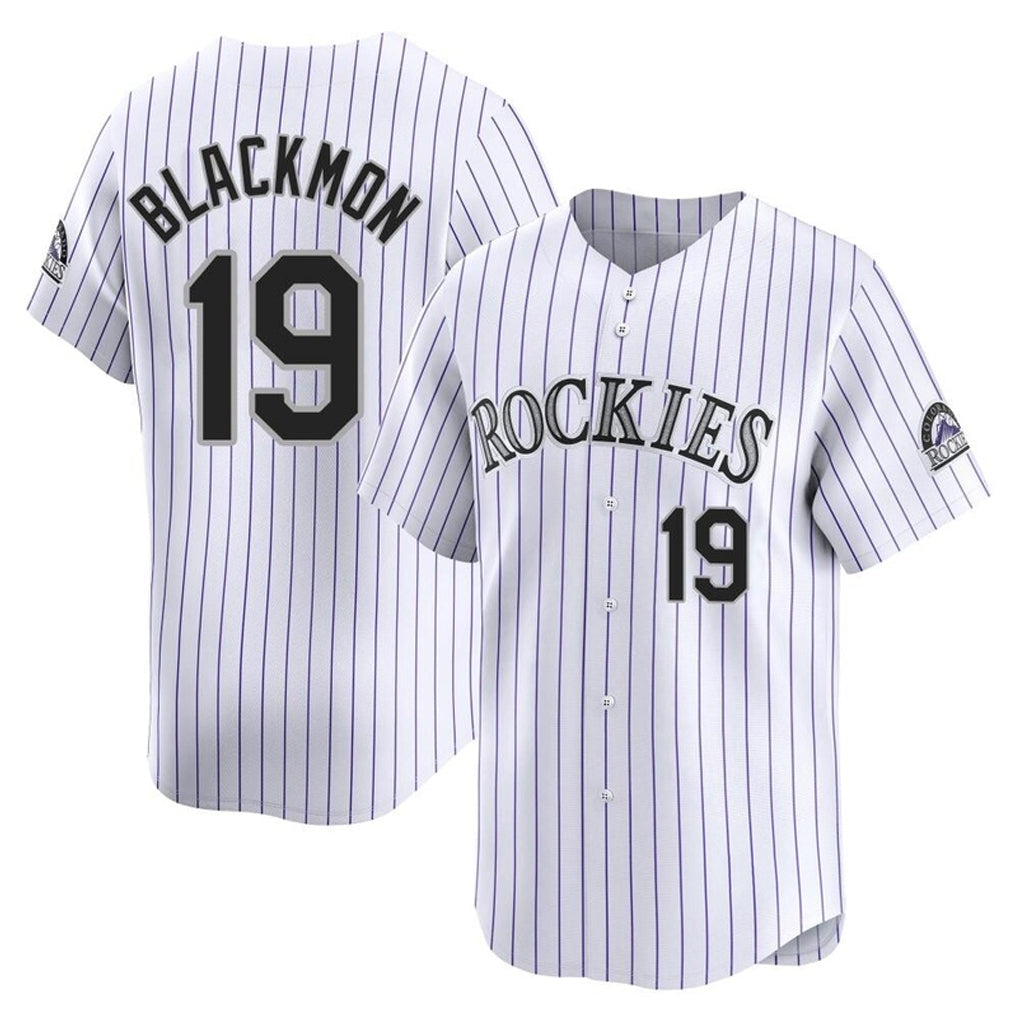 Trusc C.Rockies #19 Charlie Blackmon Player White Limited Home Stitched Jerseys