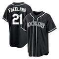 Trusc C.Rockies #21 Kyle Freeland Player Black Fashion Out Home Game Stitched Jerseys