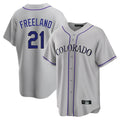 Trusc C.Rockies #21 Kyle Freeland Player Gray Game Home Stitched Jerseys
