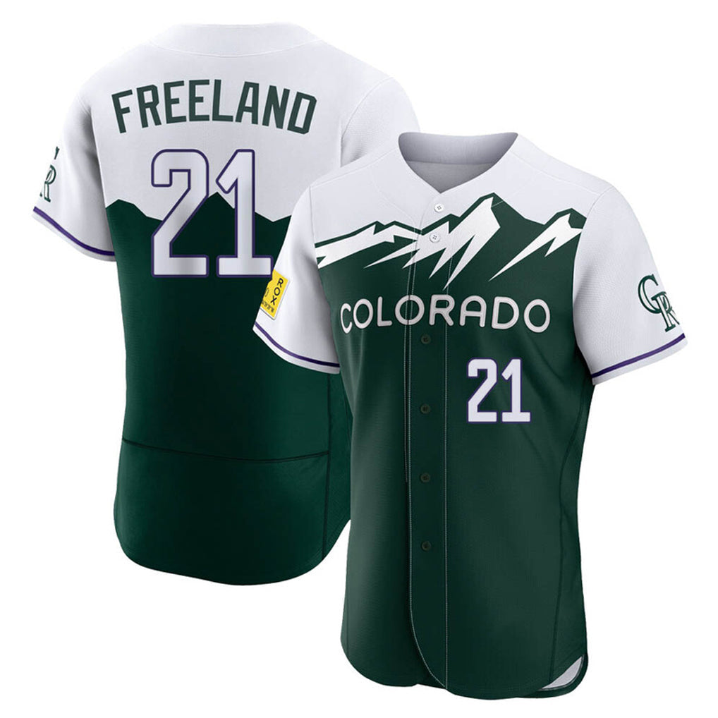Trusc C.Rockies #21 Kyle Freeland Player Green City Connect Limited Elite Home Stitched Jerseys