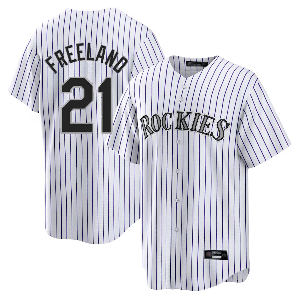Trusc C.Rockies #21 Kyle Freeland Player White Game Home Stitched Jerseys