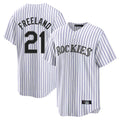 Trusc C.Rockies #21 Kyle Freeland Player White Game Home Stitched Jerseys